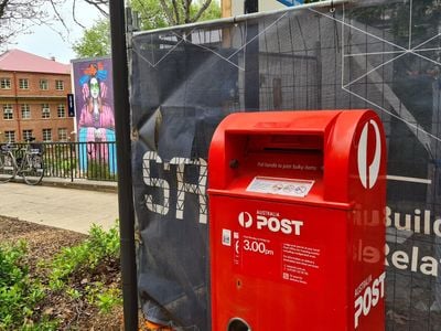 Red post mail box - The University of Adelaide